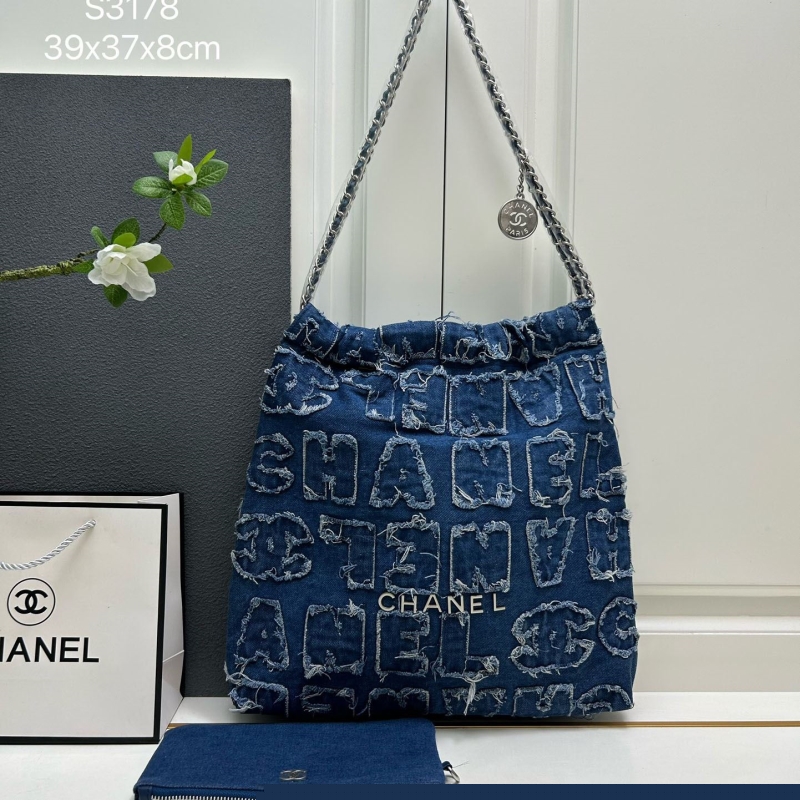 Ch*el top handle bags